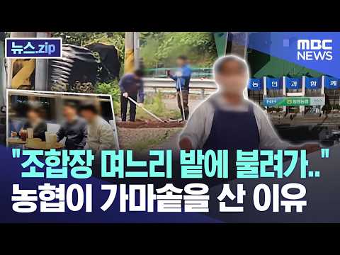 "조합장 며느리 밭에 불려가.." 농협이 가마솥을 산 이유 [뉴스.zip/MBC뉴스]