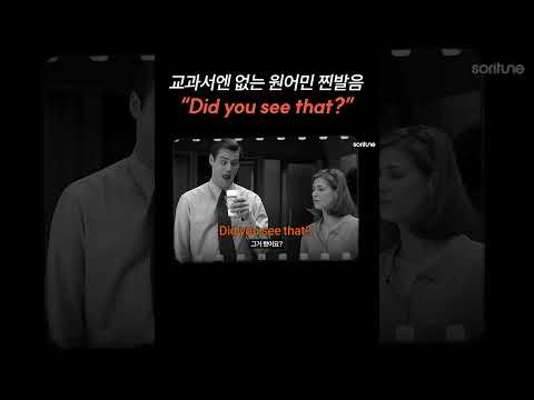 교과서엔 없는 원어민 찐발음 "Did you see that?"