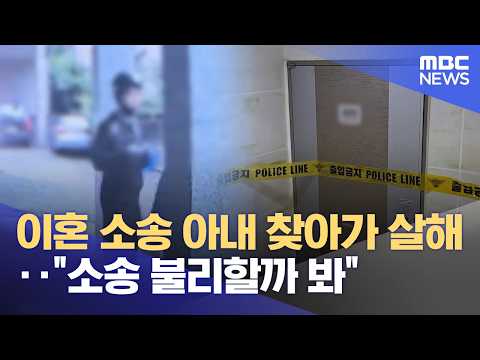 이혼 소송 아내 찾아가 살해‥"소송 불리할까 봐" (2026.09.02/뉴스25/MBC)