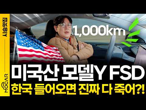 미국산 모델Y FSD 1000km 시승기...이거 수입되면 진짜 끝장?!
