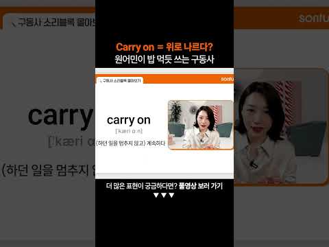 "Carry on"은 무슨 뜻일까?ㅣ왕초보 영어 회화