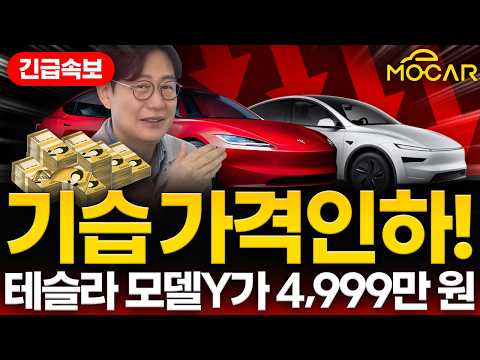 테슬라 모델Y 기습 가격인하! 기능은 업그레이드! 4999만원, 2026년 전기차 전쟁 시작!?