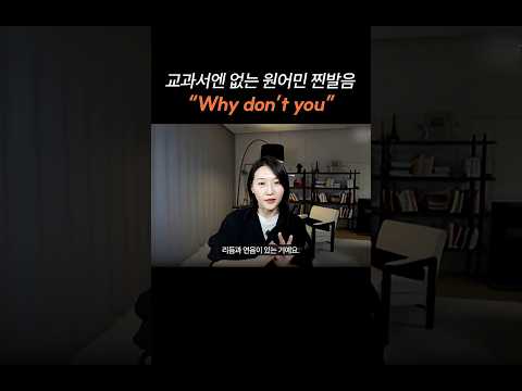 교과서엔 없는 원어민 찐발음 "Why don't you"