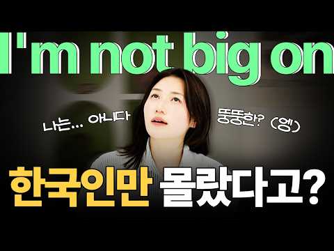 "I'm not big on~" 1초 만에 해석 안 되면 꼭 보세요! | 원어민들이 정말 자주 쓰는 회화 5개