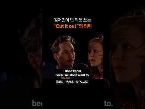 만능 영어표현 "Cut it out"