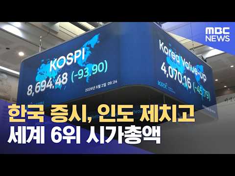 한국 증시, 인도 제치고 세계 6위 시가총액 (2026.06.02/뉴스외전/MBC)